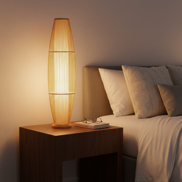 BambooGlow | Elegant Eco-Friendly Modern Table & Floor Lamp for Living Room Lamps