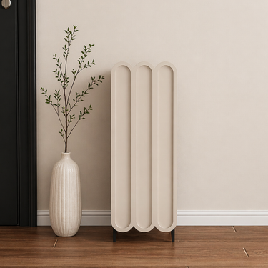 Elegant 4-Tier Shoe Storage Cabinet with Scalloped Edge Design for Entryway Shoe Storage