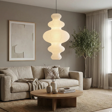 Akari Juni - Handcrafted Rice Paper Pendant Lamp for Kitchen Lighting Lighting