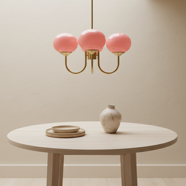 Bonbon Modern Chandelier Light with Opaque Glass Globes for Dining Room Chandeliers