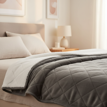 Søvna Balans - Heavyweight Sherpa Therapy Blanket for Restful Sleep Blanket
