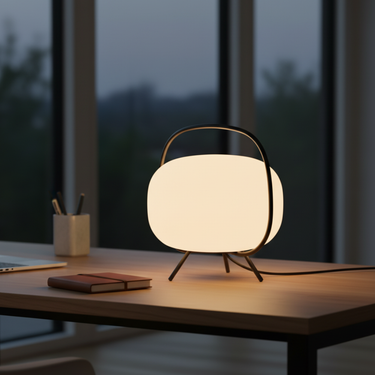 KumoLight | Elegant Minimalist Frosted Glass Table Lantern for Ambient Illumination Table Lamps