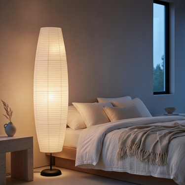 LumoRisia | Elegant Minimalist Rice Paper Column Floor Lamp Lamps