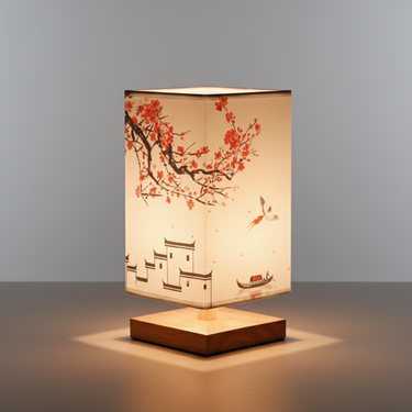 Minimalist Bamboo Table Lamp - Japanese-Scandinavian Design for Bedroom & Desk Table Lamp