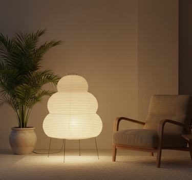 Elegant Round Table and Floor Lamp - Warm Glow Bedroom & Living Room Lighting Lamps