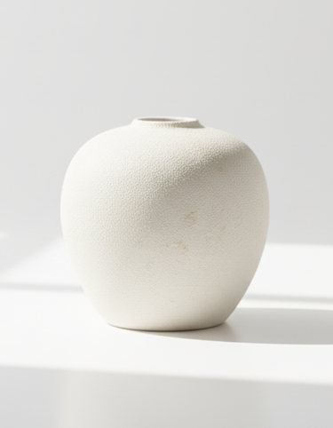 Aurea - Tall White Ceramic Vase with Sculptural Design for Home Decor Vases
