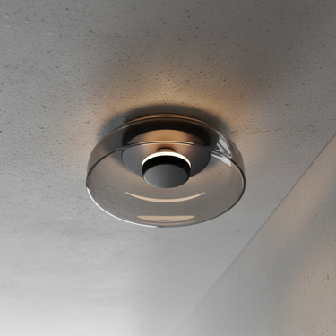 Halo Wall Light - Modern Sculptural Sconce with Layered Glow & Glass Dish Wall Lighting