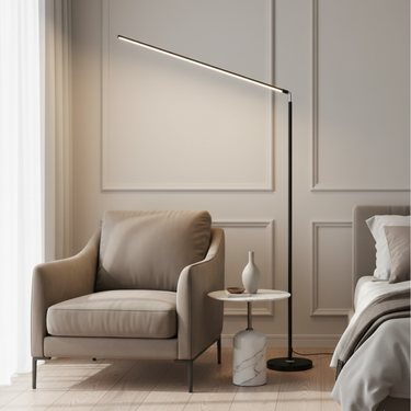 Axion | Modern Adjustable LED Black Floor Lamp for Living Room or Bedroom Lighting Floor Lamps