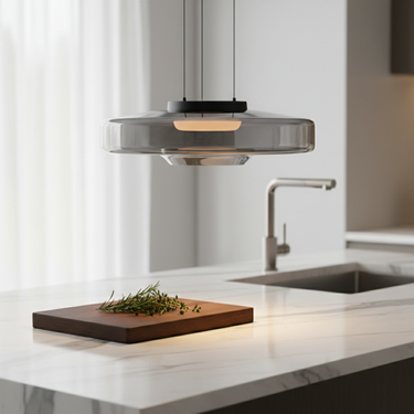Dynamic Glass Pendant Light - Tiered Kitchen Pendant Lighting for Island Pendant Lights