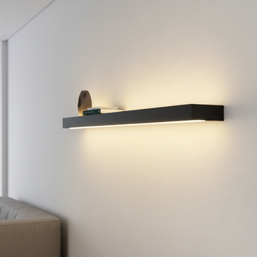 Modern LED Wall Light Sconce with Integrated Shelf for Cozy Spaces Wall Lighting