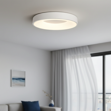 Atoll Flush Mount Ceiling Light - Modern Minimalist LED Fixture with Soft Glow Lamps & Lighting
