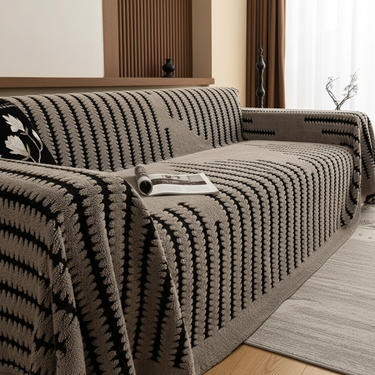 Heritage Plush Tufted Couch Cover - Vintage Sofa Protector with Non-Slip Backing Sofa Cover