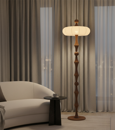 Milo Modern Floor Lamp - Sculptural Retro Design for Living Room with Soft Glow Floor Lamps