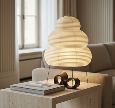 Elegant Round Table and Floor Lamp - Warm Glow Bedroom & Living Room Lighting Lamps