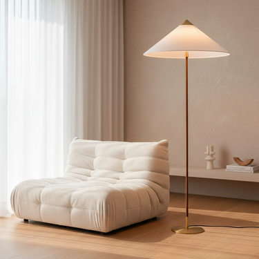 Vintage Rattan Tall Floor Lamp - Elegant Lighting for Modern Living Interiors Lamps