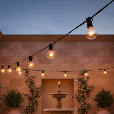 Outdoor Solar String Lights - LED Globe Patio Lights for Garden Decor Lighting