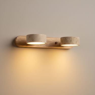 Elegant Travertine Wall Sconce Light with Adjustable Spotlights Wall Light