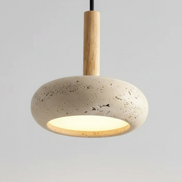 Halo Stone Pendant Light - Adjustable Kitchen Pendant Lighting with Ethereal Design Ceiling Light