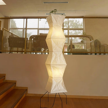 Taki Sculptural Washi Floor Lamp – Handmade Japanese Paper Floor Light for Modern Interiors Floor Lamps