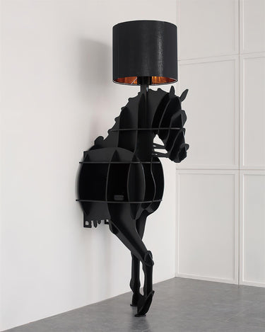 Artistic Horse Stand Table Lamp - Contemporary Black Design for Living Room & Bedroom Lamps