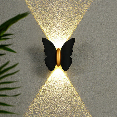 Elegant Butterfly Outdoor Wall Lantern - LED Exterior Sconce Light Outdoor Lighting