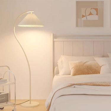 Aira Pleated Arc Floor Lamp – Adjustable Sculptural Floor Light for Modern Living Spaces Lamps