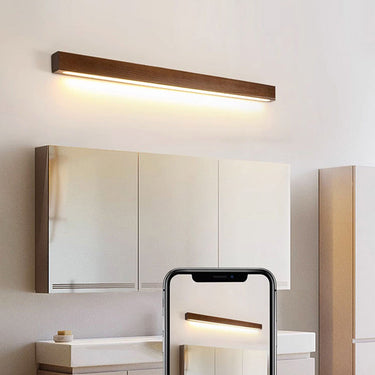 Modern Wooden LED Wall Light Japanese Minimalist Linear Sconce Wall Lights