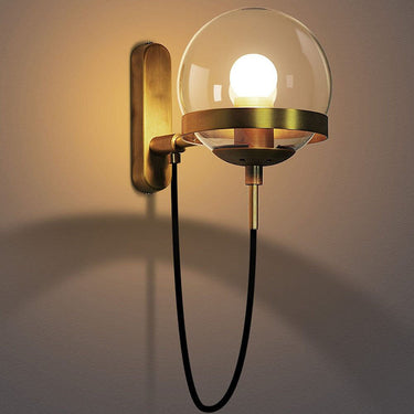 Nordic Retro Glass Ball Wall Lamp for Elegant Interiors Wall Lights