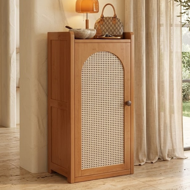 Japanese Style Shoe Storage Cabinet - 6/7/8-Tier Bamboo Organizer Shoe Storage