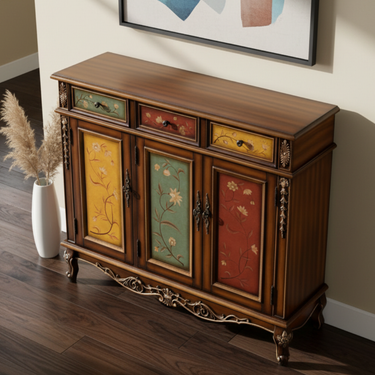 Elegant Solid Wood Shoe Cabinet with 4 Tiers for Entryway Storage Shoe Cabinets