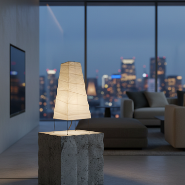 Akari 4N Table Lamp - Modern Tiered Design for Bedroom & Living Room Table Lamps