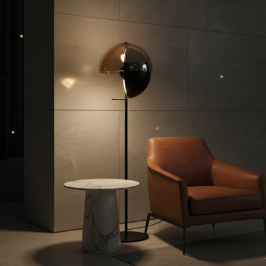 Neralith Soma Modern Floor Lamp - Elegant Glass Standing Lamp for Living Room Floor Lamps