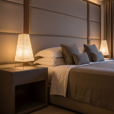 Akari 4N Table Lamp - Modern Tiered Design for Bedroom & Living Room Table Lamps