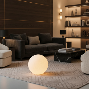 LunaBall | Elegant Modern Resin Globe Floor Lamp for Living Room Floor Lamps