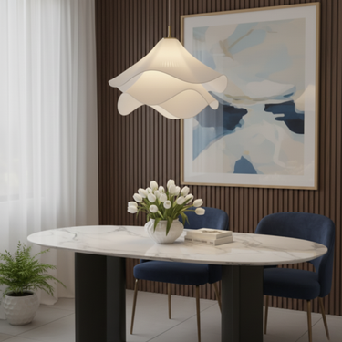 Avelune Elegant Pendant Light I Adjustable Pendant Lighting with Soft Diffused Illumination for Bedroom or Kitchen Ceiling Light