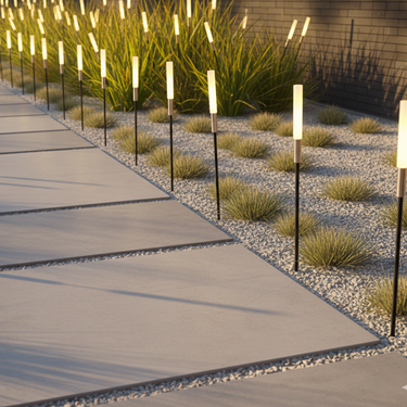 Modern Solar Garden Stake Lights | Waterproof LED Landscape Pathway Lights