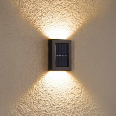 Solar Outdoor Wall Light IP65 Waterproof | Up & Down LED Light for Patio, Yard & Garden Outdoor Lighting