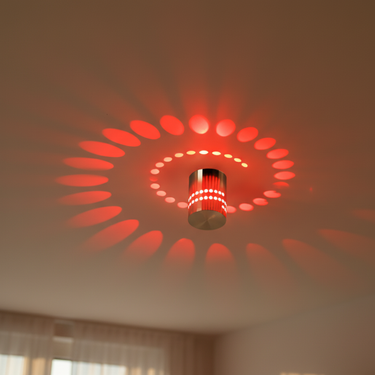 Cylindrical LED Wall and Ceiling Light - Colorful Spiral Effect Sconce for Modern Decor Wall Lights
