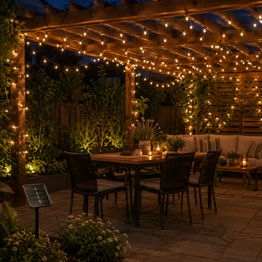 Solar Outdoor String Lights - Weather-Resistant Warm White LED for Outdoor Decor Outdoor Lighting