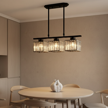 Gallery Collection | Kitchen Pendant Lighting with Faceted Glass Shades Pendant Lights