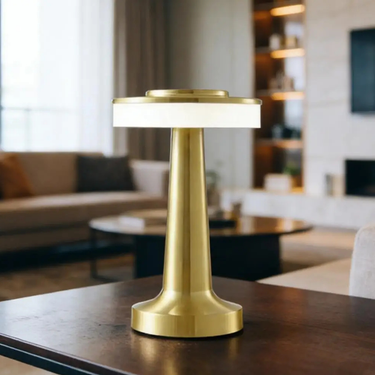 Modern Touch Lamp - Cordless LED Disc with Adjustable Brightness Lamps