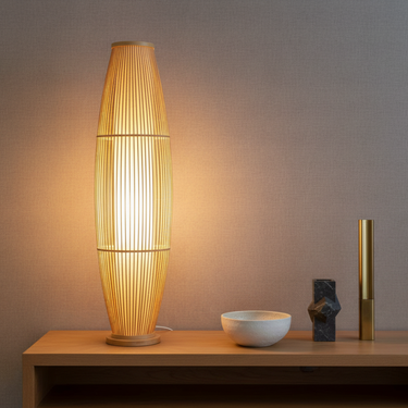 BambooGlow | Elegant Eco-Friendly Modern Table & Floor Lamp for Living Room Lamps