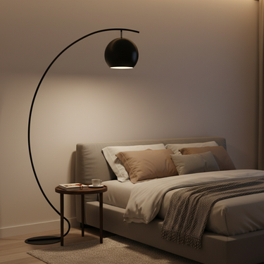 Elegant Fishing - Black Modern Floor Lamp for Living Room & Minimalist Design Floor Lamps