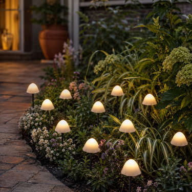 MushroomGlow | Decorative Mushroom Solar String Lights for Outdoor Patio or Garden Decor