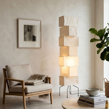 ZenithLight - Modern Minimalist Rice Paper Standing Floor Lamp for Living Room