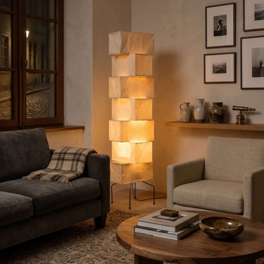 ZenithLight - Modern Minimalist Rice Paper Standing Floor Lamp for Living Room