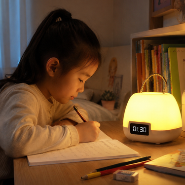 LumaNest Modern LED Table Lamp - Color Changing Nightstand & Desk Lamp