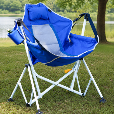 Modern Minimalist Folding Camping Chair with Armrests for Outdoor Use