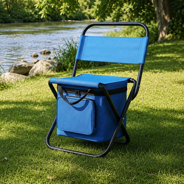 Foldable Camping Chair with Backrest - Durable Oxford Fabric, X-Shaped Legs
