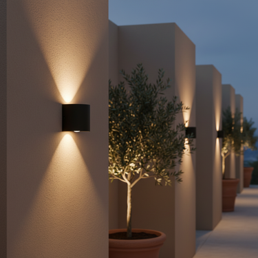 Modern Arc Outdoor Wall Light | Waterproof LED Sconce for Garden or Patio Illumination Outdoor Lighting